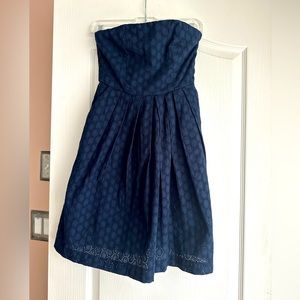 Gap Navy Strapless Dress